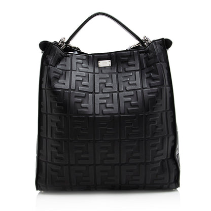 Fendi Nappa Embossed FF 1974 Peekaboo X Lite Bag (SHF-20545)