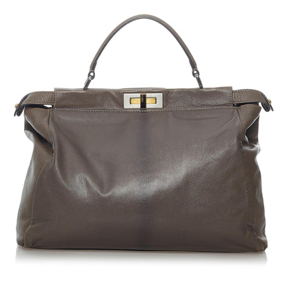 Fendi Peekaboo Leather Satchel (SHG-30047)