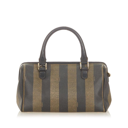 Fendi Pequin Canvas Handbag (SHG-31689)