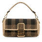 Fendi Pequin Canvas and Raffia Mamma Baguette (SHG-g32SBG)