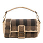 Fendi Baguette Canvas Red Shoulder Bag Style 42