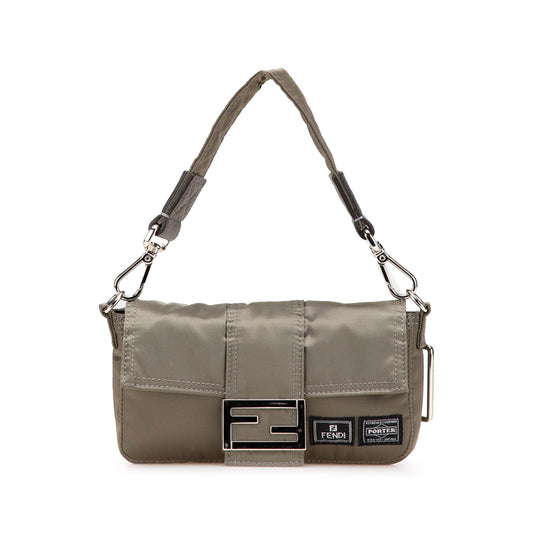Fendi Baguette Canvas Red Shoulder Bag Style 25