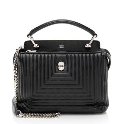 Fendi Quilted Leather Dotcom Small Shoulder Bag