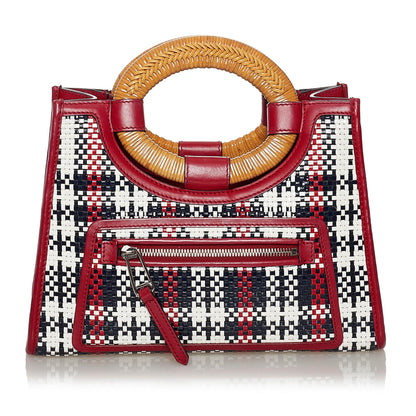 Fendi Runaway Tartan Plaid Satchel (SHG-33225)