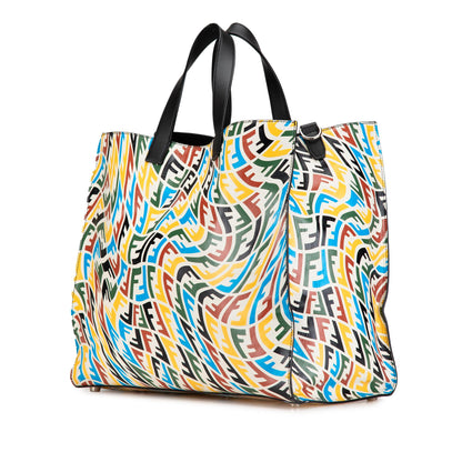 Fendi Tote Leather Red Tote Bag Leather