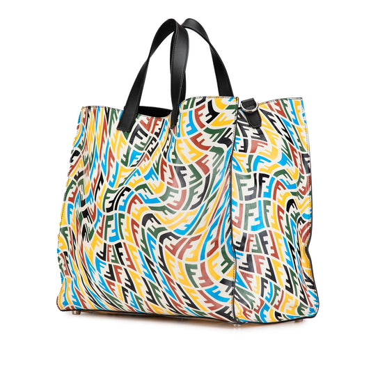 Fendi Tote Leather Red Tote Bag Style 7