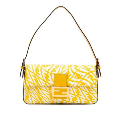 Fendi Baguette Canvas Red Shoulder Bag Style 7