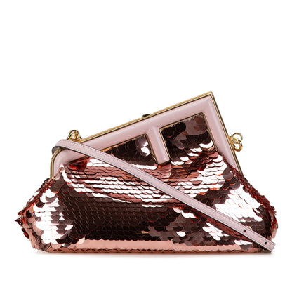 Fendi First Leather Red Clutch