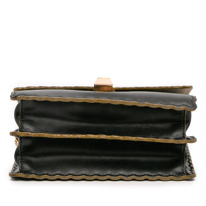 Fendi Small Scalloped Leather Kan I Crossbody