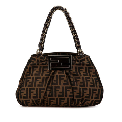 Fendi Small Zucca Canvas Mia Chain Tote Shg-Ikzcne