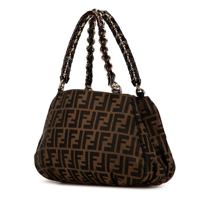 Fendi Small Zucca Canvas Mia Chain Tote Shg-Ikzcne