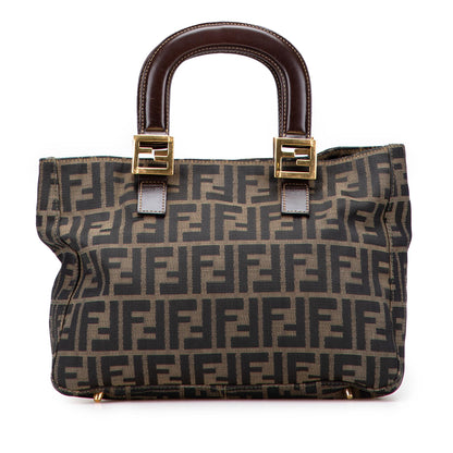 Fendi Tote Zucchino Red Tote Bag Style 47