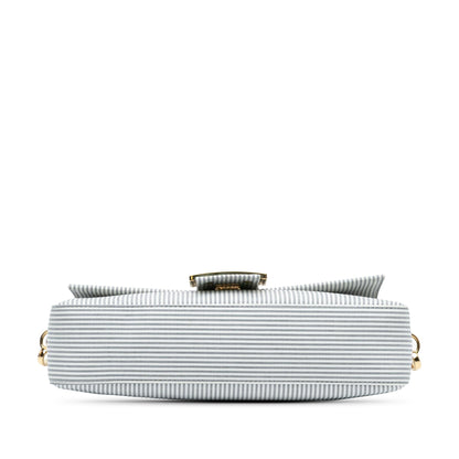 Fendi Striped Jersey Baguette Satchel