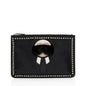 Fendi Studded Leather Mink Karlito Zip Pouch