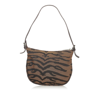 Fendi Tiger Print Canvas Shoulder Bag (SHG-24872)