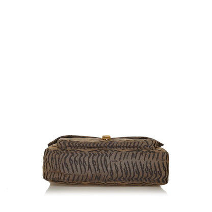 Fendi Tiger Print Canvas Shoulder Bag (SHG-37574)