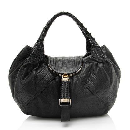Fendi Tortuga Leather Spy Satchel