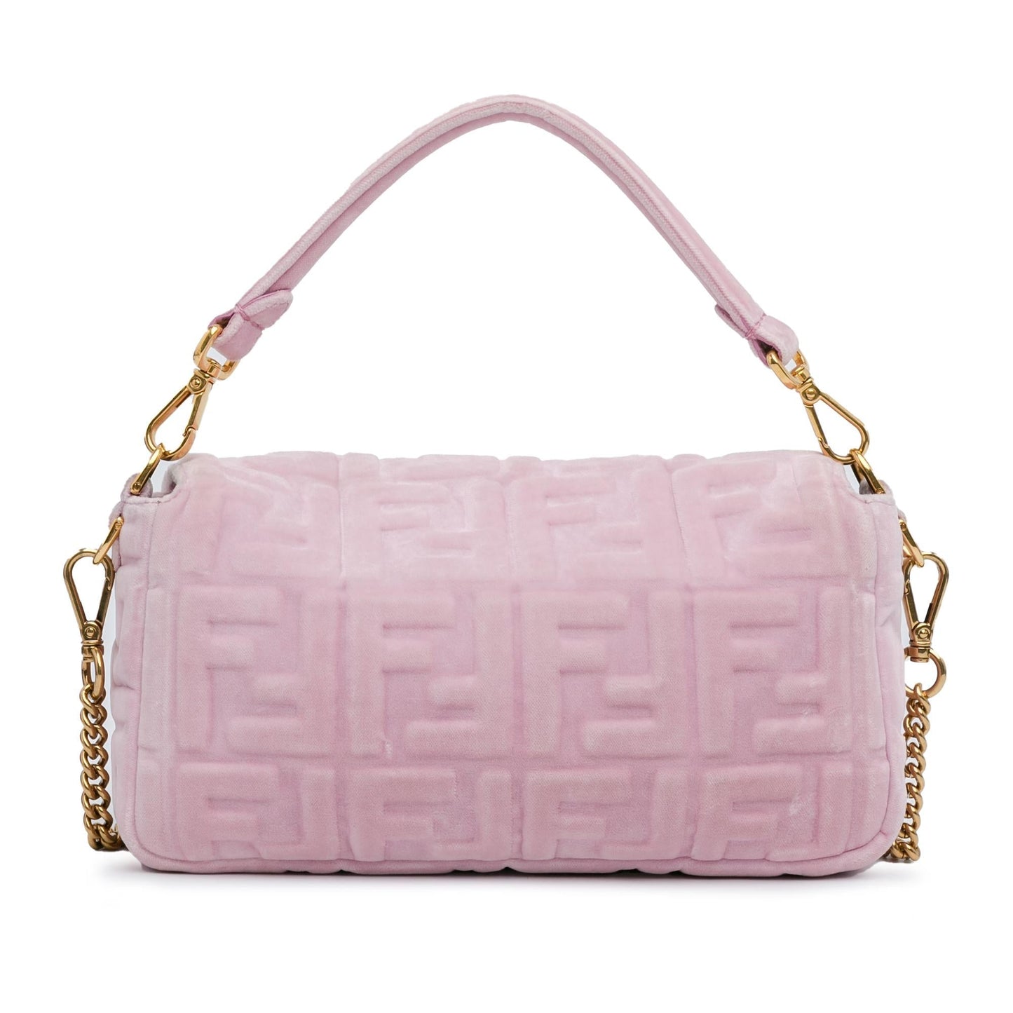 Fendi Velvet Zucca Embossed Baguette Satchel (SHG-eV17vo)