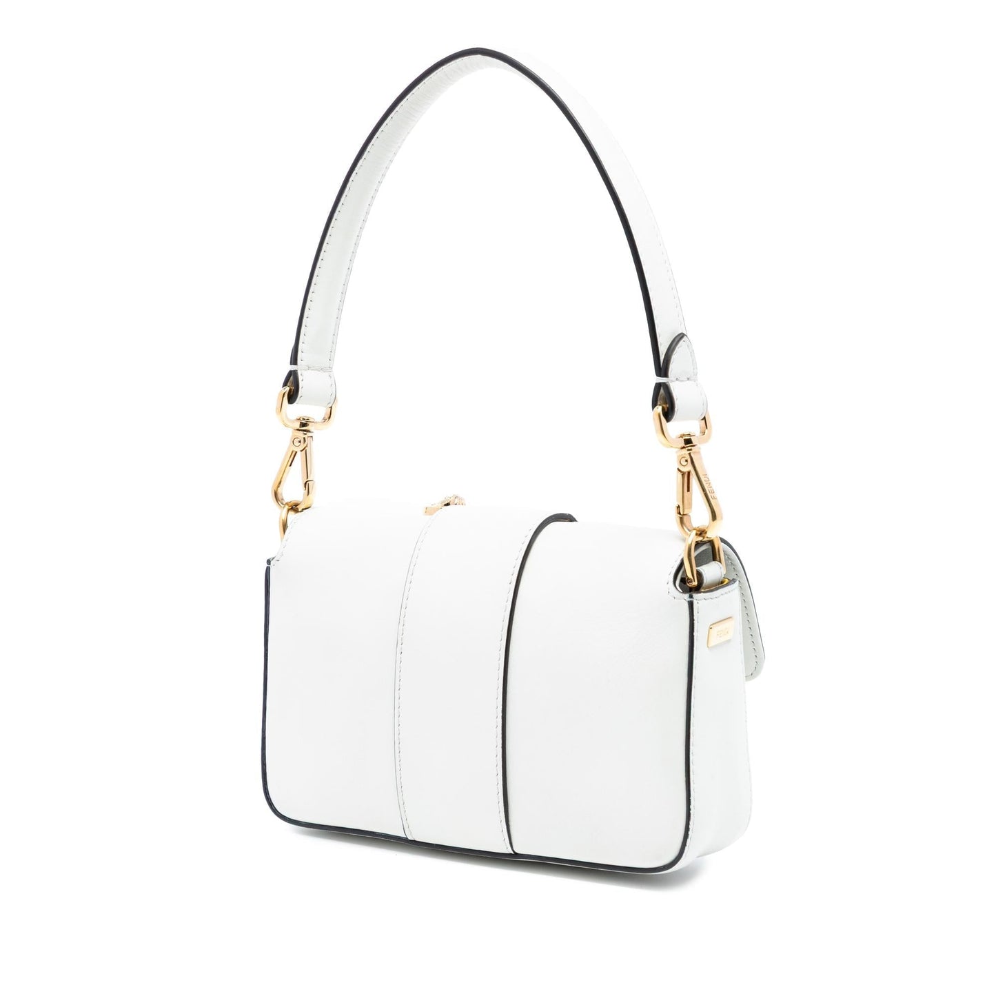 Fendi Versace Vitello Seta Fendace Mini Brooch Baguette Satchel