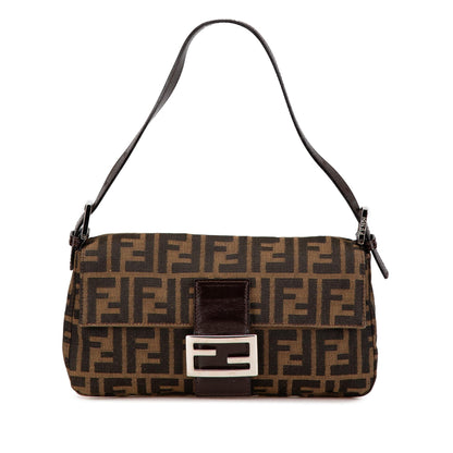 Fendi Baguette Canvas Red Shoulder Bag Style 4
