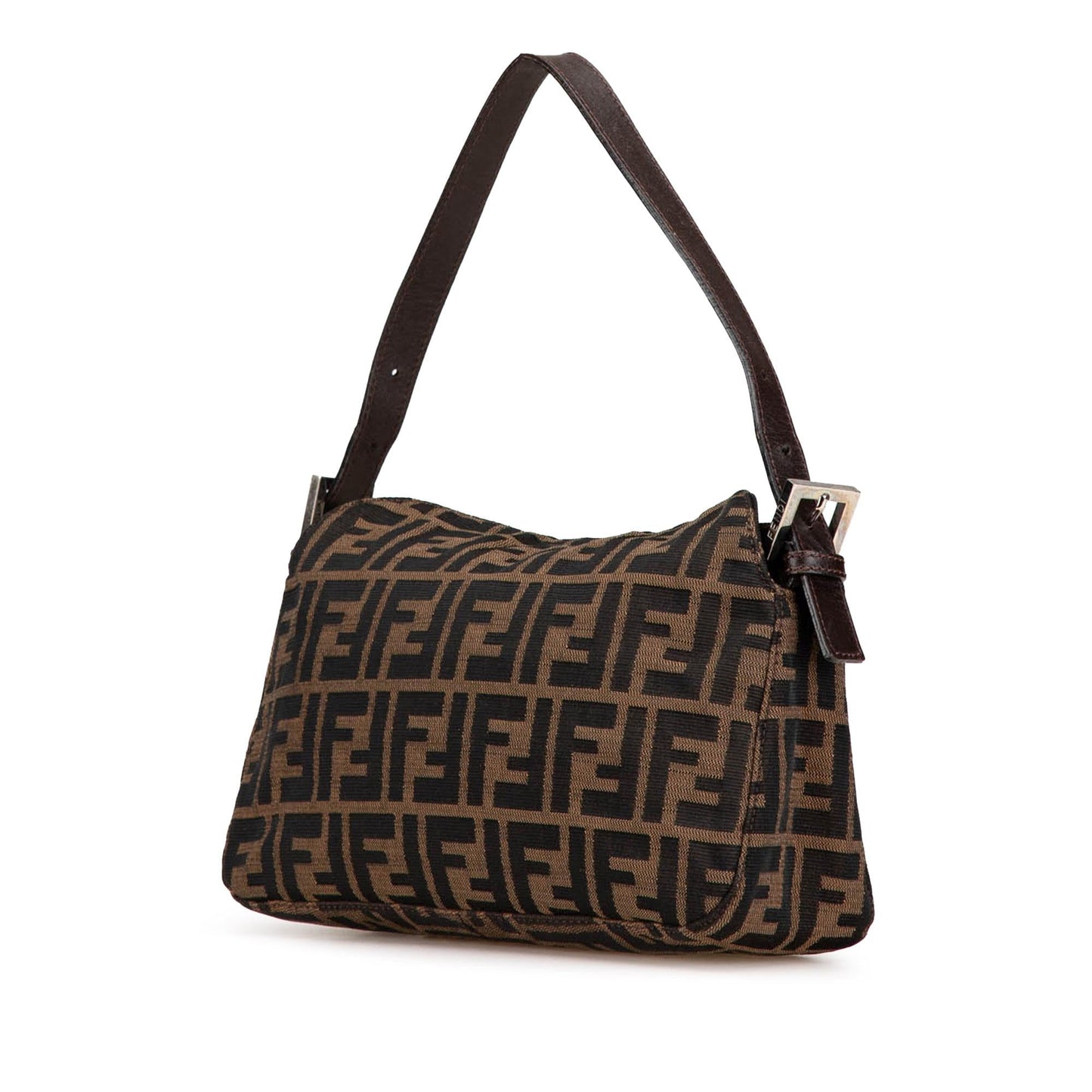 Fendi Zucca Canvas Double Flap Shoulder Bag Shg-Jvqpst