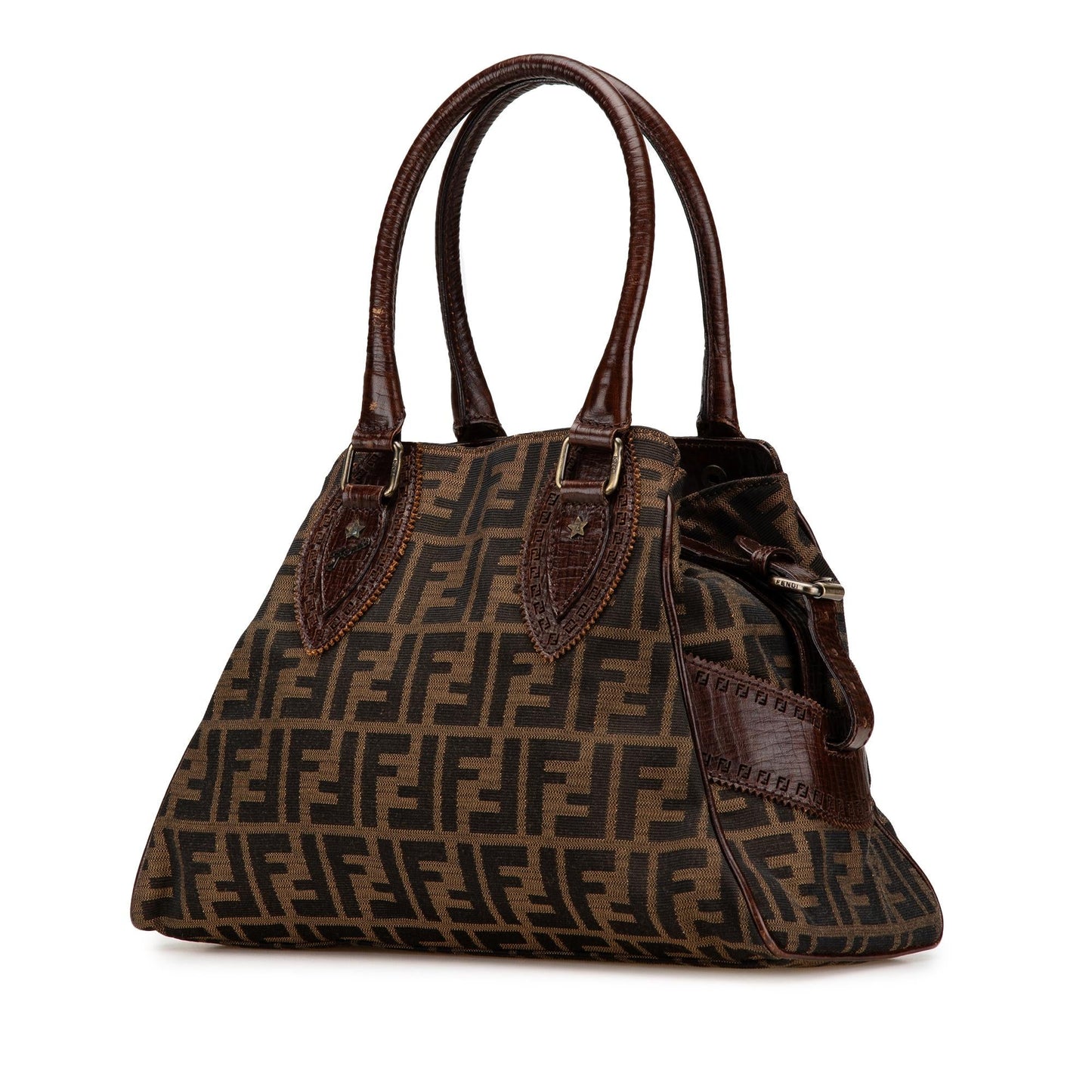 Fendi Roll Canvas Red Tote Bag