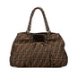 Fendi Tote Canvas Red Tote Bag Canvas