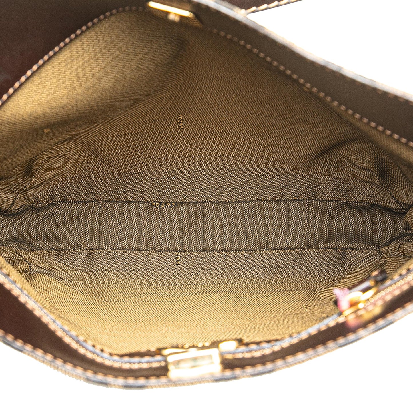 Fendi Zucchino Canvas Double Flap Mamma