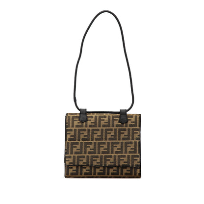 Fendi Baguette Canvas Red Shoulder Bag Style 35