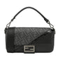 Fendi Zucca Coated Canvas And Calfskin Baguette Satchel