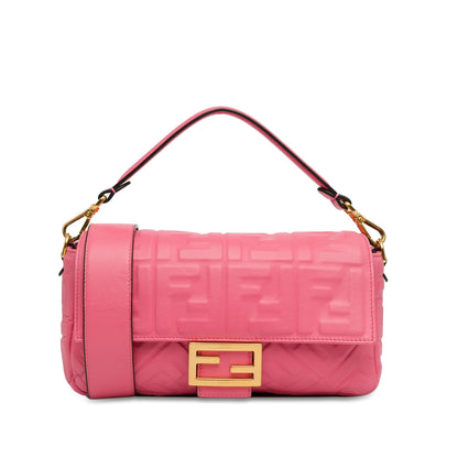 Fendi Zucca Embossed Baguette Satchel (SHG-dNovMe)