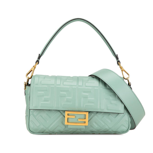 Fendi Zucca Embossed Baguette Satchel Shg-Gboflu