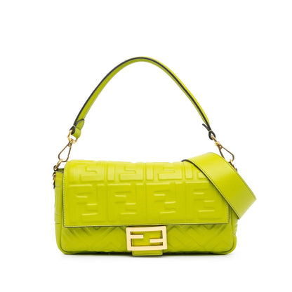 Fendi Zucca Embossed Baguette Satchel Shg-Jxmw95