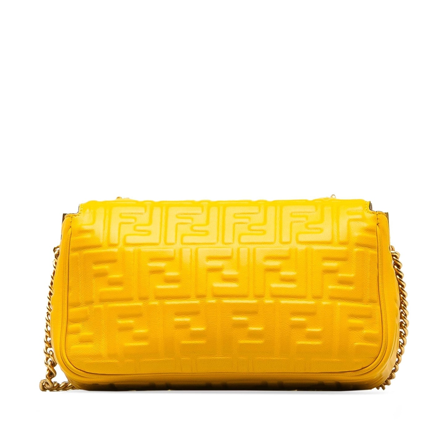 Fendi Zucca Embossed Chain Midi Baguette Shg-Ntvlfa