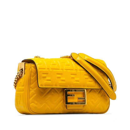 Fendi Zucca Embossed Chain Midi Baguette (SHG-0ukIAR)
