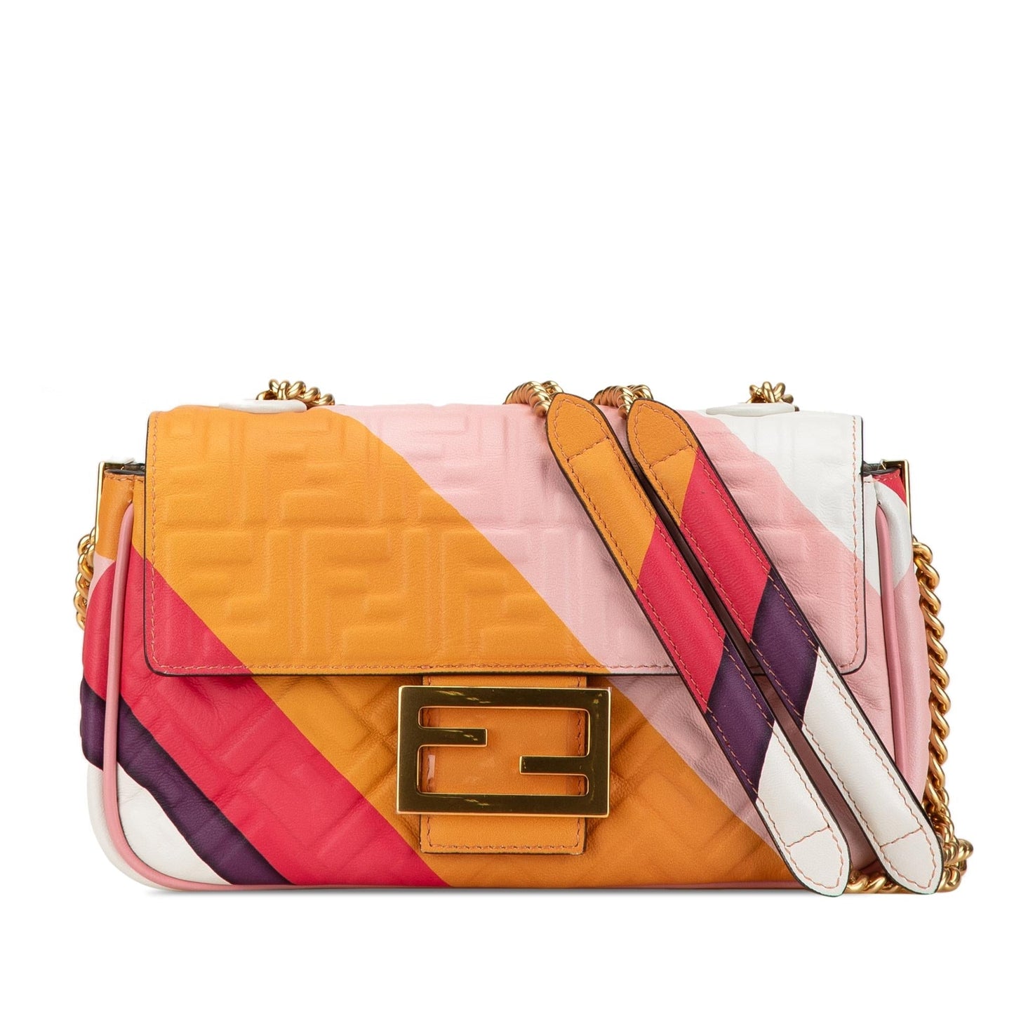 Fendi Baguette Leather Red Shoulder Bag Style 5