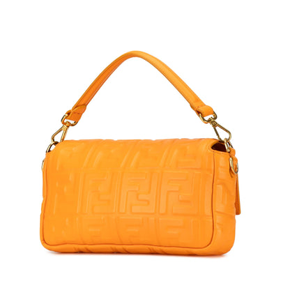 Fendi Zucca Embossed Leather Baguette Satchel Shg-Mbmqd4