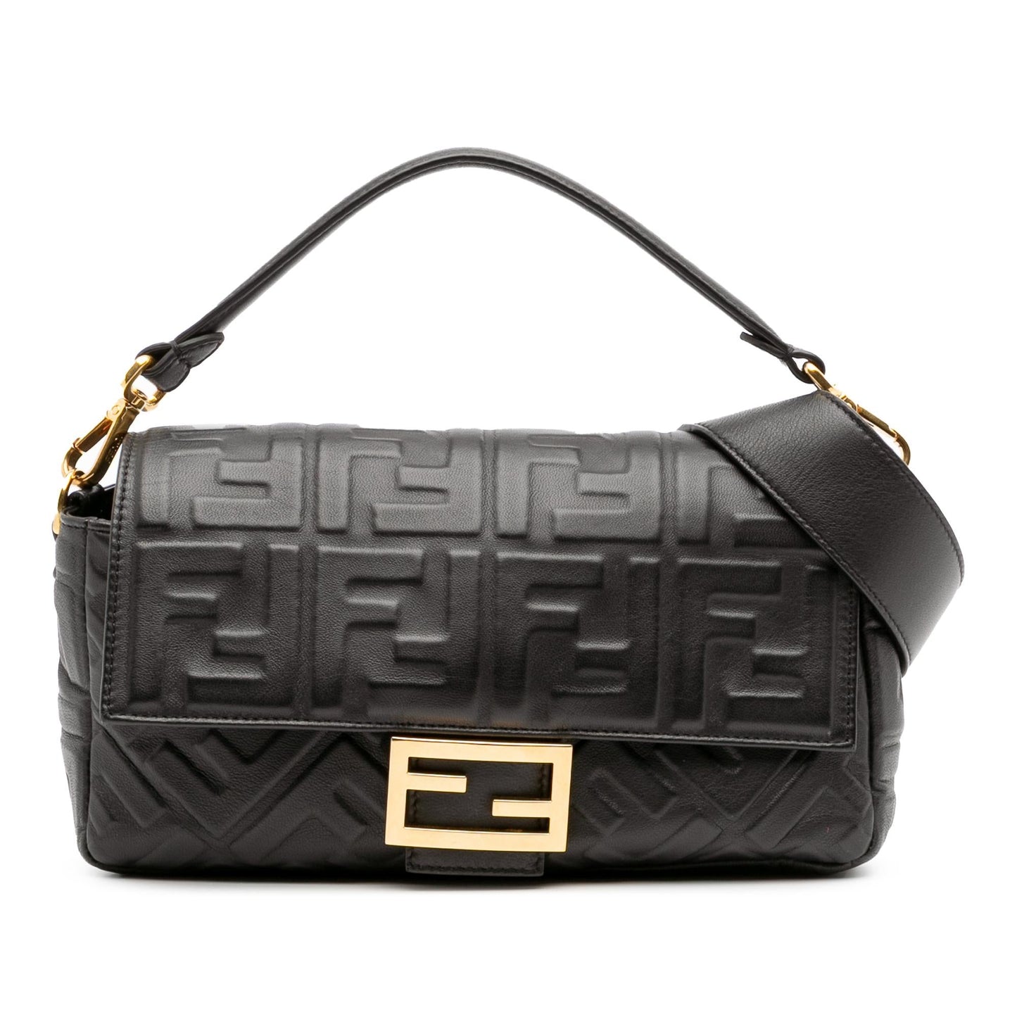 Fendi Baguette Leather Red Shoulder Bag Style 66