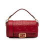 Fendi Baguette Leather Red Shoulder Bag Style 67
