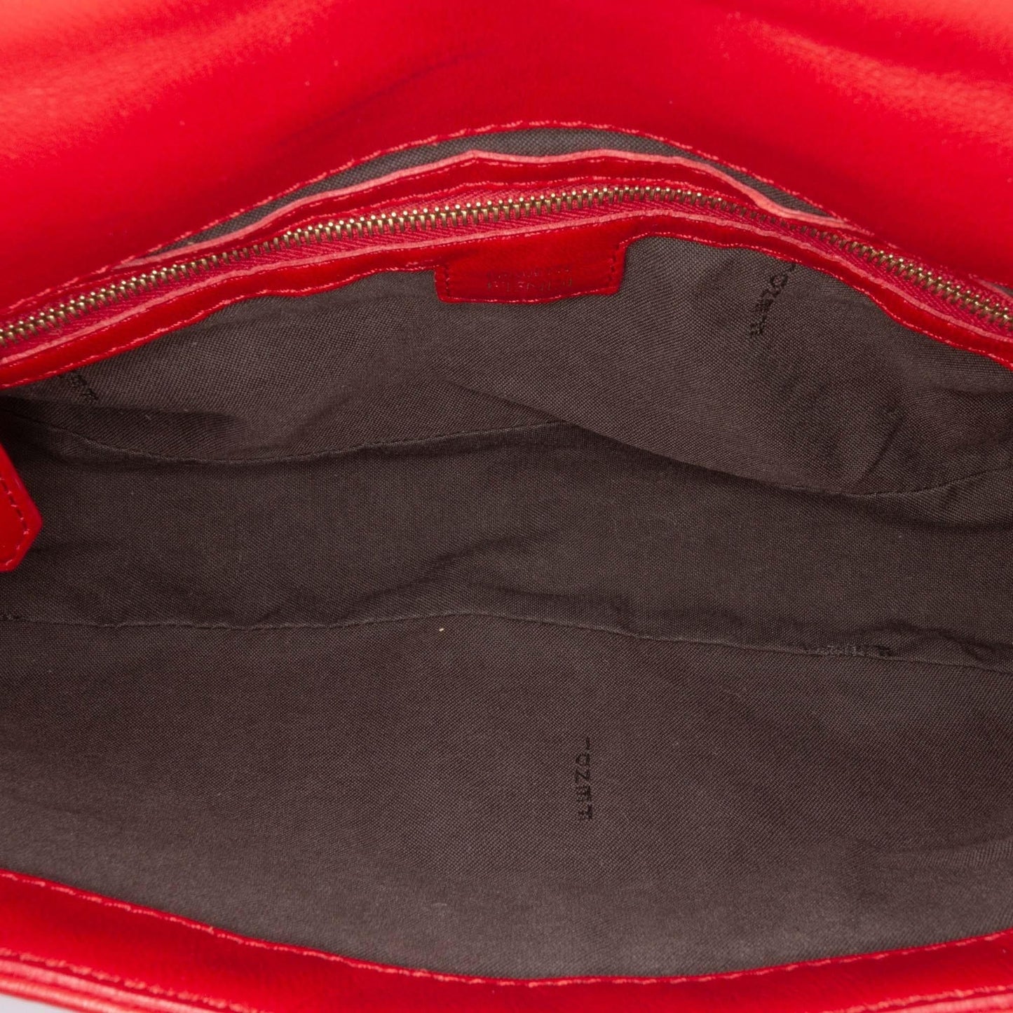 Fendi Baguette Leather Red Shoulder Bag Style 84