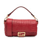 Fendi Baguette Leather Red Shoulder Bag Style 84