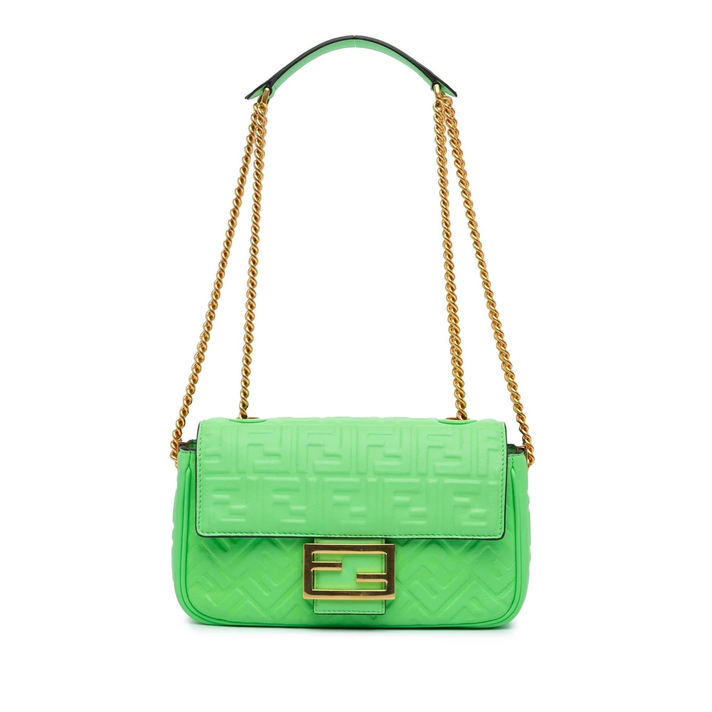 Fendi Baguette Leather Red Shoulder Bag Style 42