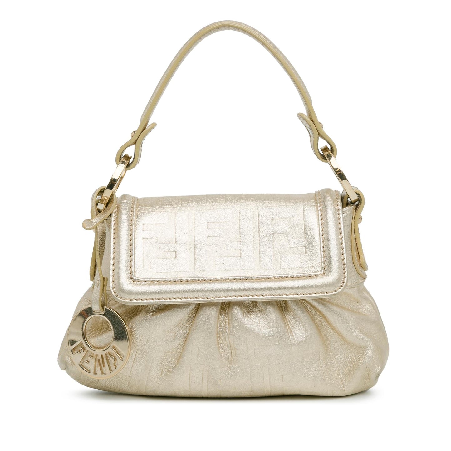 Fendi Zucca Embossed Leather Chef Flap Shg-Mtgdei