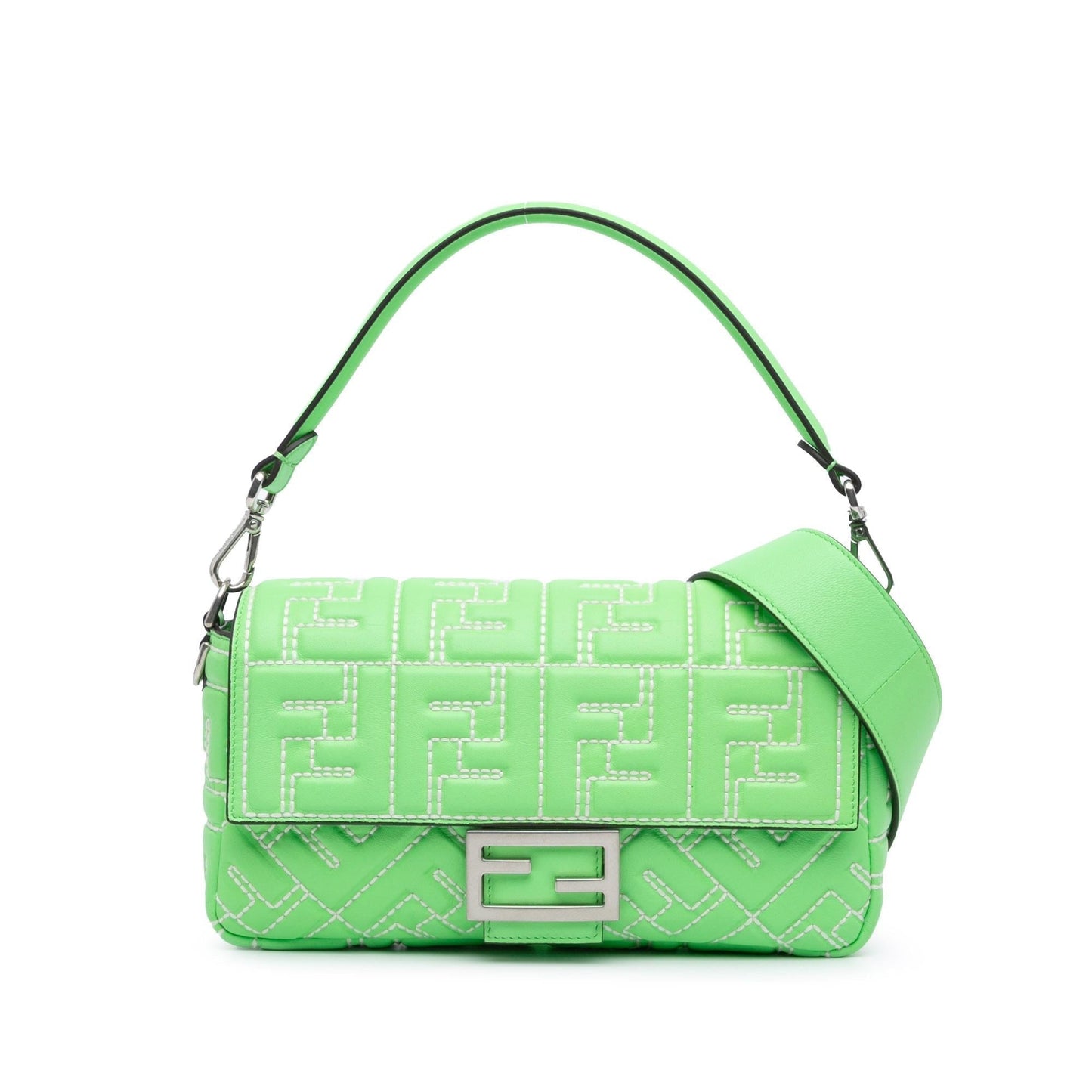 Fendi Baguette Leather Red Shoulder Bag Style 71