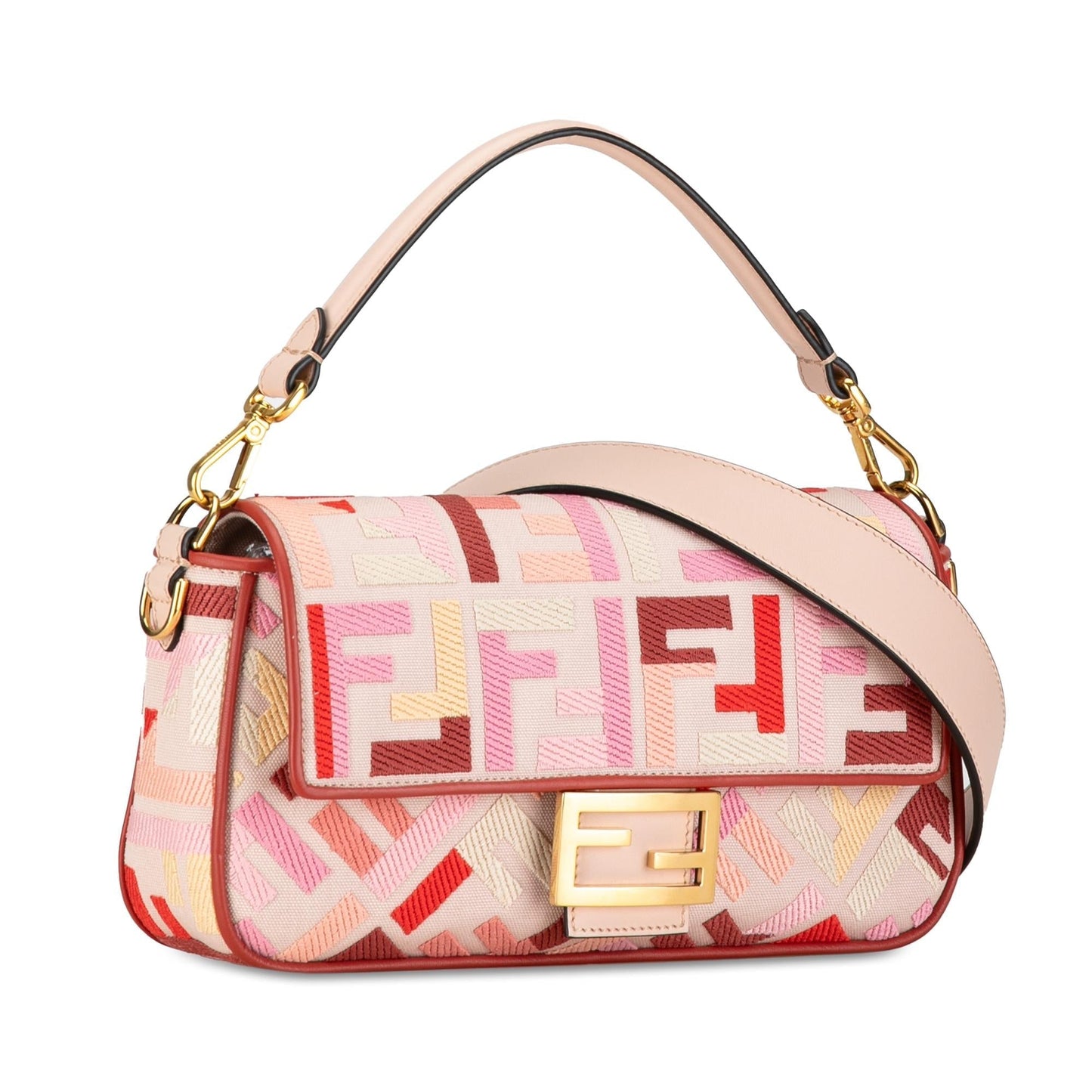 Fendi Zucca Embroidered Baguette Satchel (SHG-PGUpqD)