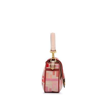 Fendi Zucca Embroidered Baguette Satchel (SHG-WloGCz)
