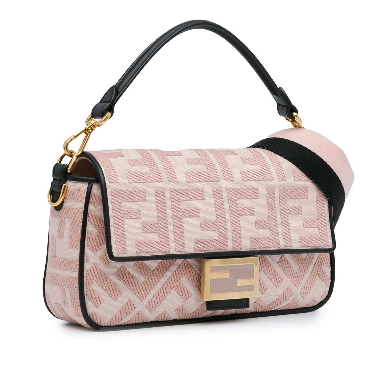 Fendi Zucca Embroidered Baguette Satchel (SHG-3Y1aJA)