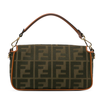 Fendi Zucca Embroidered Baguette Satchel (SHG-DLYg5k)