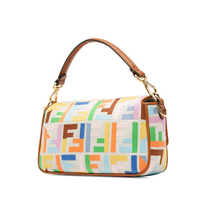 Fendi Zucca Embossed Baguette Satchel Shg-Gboflu