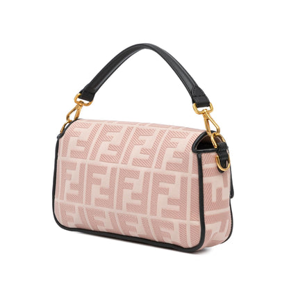 Fendi Baguette Canvas Red Shoulder Bag